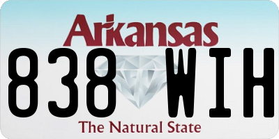 AR license plate 838WIH