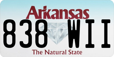 AR license plate 838WII
