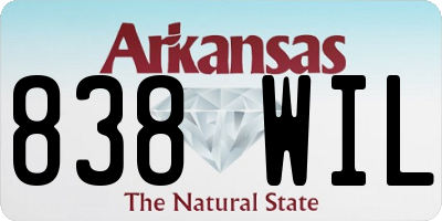 AR license plate 838WIL
