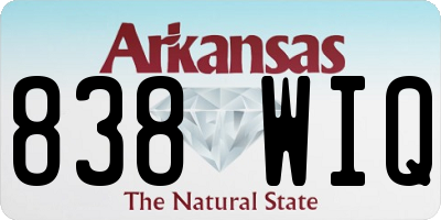 AR license plate 838WIQ
