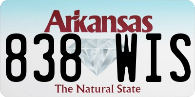 AR license plate 838WIS