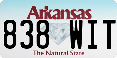 AR license plate 838WIT