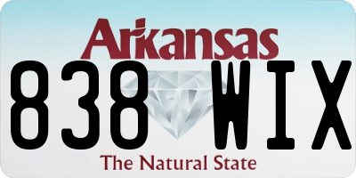AR license plate 838WIX