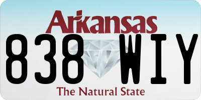 AR license plate 838WIY