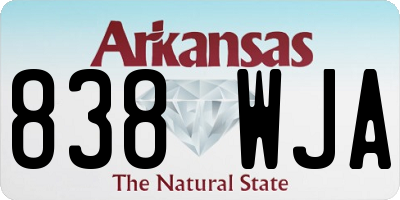 AR license plate 838WJA