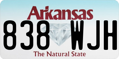 AR license plate 838WJH