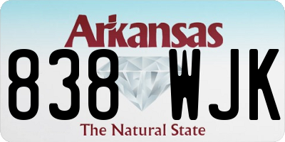 AR license plate 838WJK