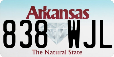 AR license plate 838WJL
