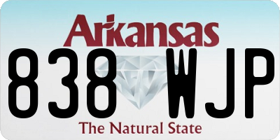 AR license plate 838WJP