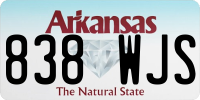 AR license plate 838WJS