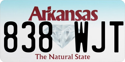 AR license plate 838WJT
