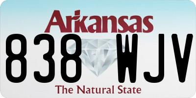 AR license plate 838WJV