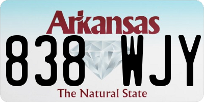 AR license plate 838WJY