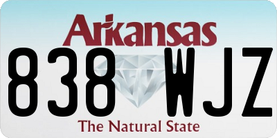 AR license plate 838WJZ