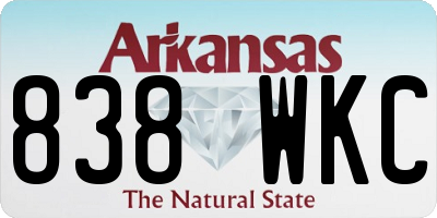 AR license plate 838WKC