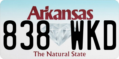 AR license plate 838WKD