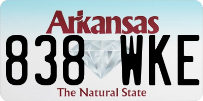 AR license plate 838WKE