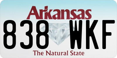 AR license plate 838WKF