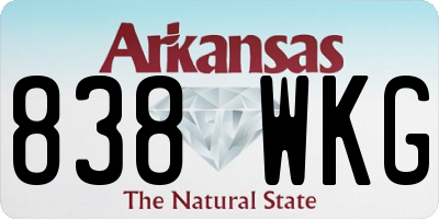 AR license plate 838WKG