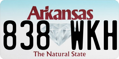AR license plate 838WKH