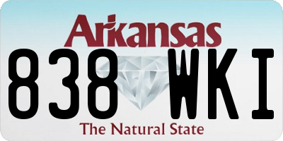 AR license plate 838WKI