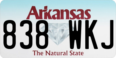 AR license plate 838WKJ
