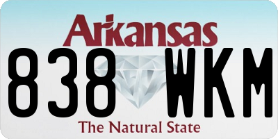 AR license plate 838WKM