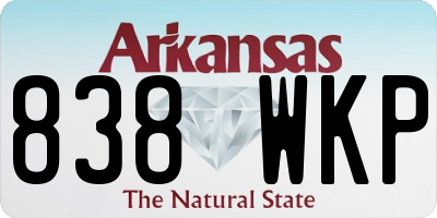 AR license plate 838WKP