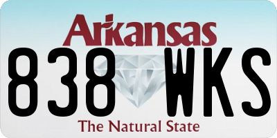AR license plate 838WKS