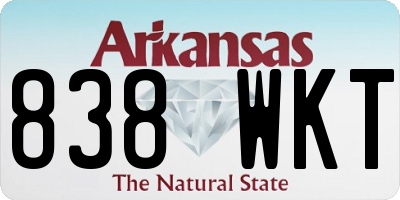 AR license plate 838WKT