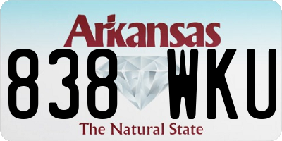 AR license plate 838WKU