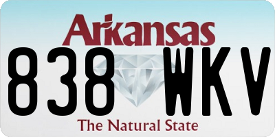 AR license plate 838WKV