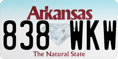 AR license plate 838WKW