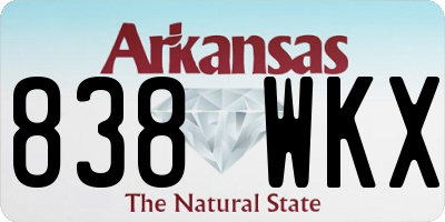 AR license plate 838WKX