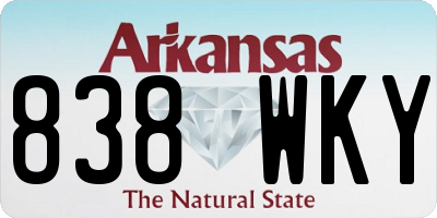 AR license plate 838WKY
