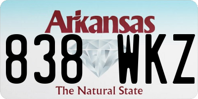 AR license plate 838WKZ