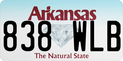 AR license plate 838WLB