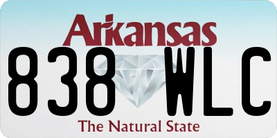 AR license plate 838WLC