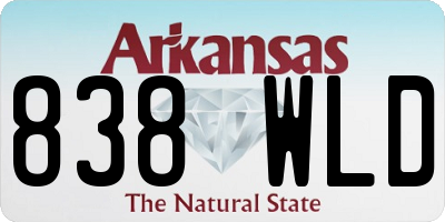 AR license plate 838WLD
