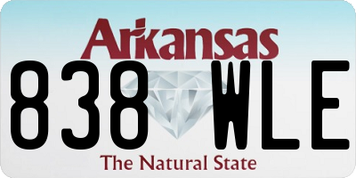 AR license plate 838WLE
