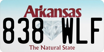 AR license plate 838WLF
