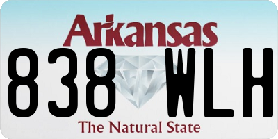 AR license plate 838WLH