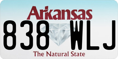 AR license plate 838WLJ