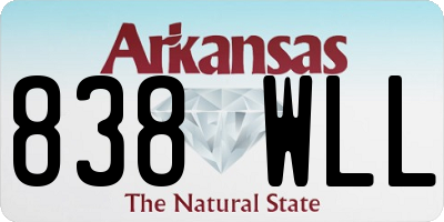 AR license plate 838WLL
