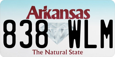 AR license plate 838WLM
