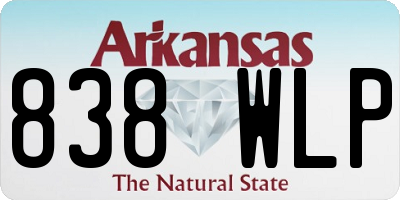 AR license plate 838WLP