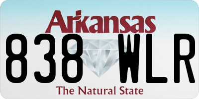AR license plate 838WLR