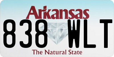 AR license plate 838WLT