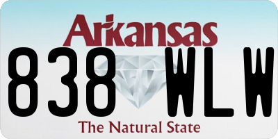 AR license plate 838WLW