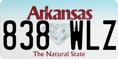 AR license plate 838WLZ